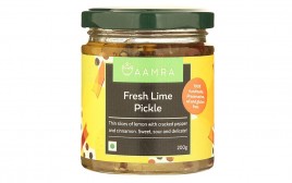 Aamra Fresh Lime Pickle   Glass Jar  200 grams